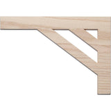 #53 8.125 in. x 11.50 in. x 0.25 in. Birch Stair Bracket Left