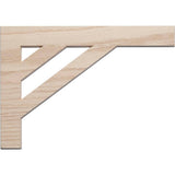 #53 8.125 in. x 11.50 in. x 0.25 in. Oak Stair Bracket Right