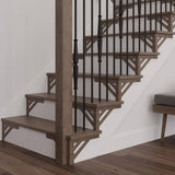 #53 8.125 in. x 11.50 in. x 0.25 in. Oak Stair Bracket Right