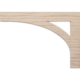 #54 8.125 in. x 11.50 in. x 0.25 in. Birch Stair Bracket Left