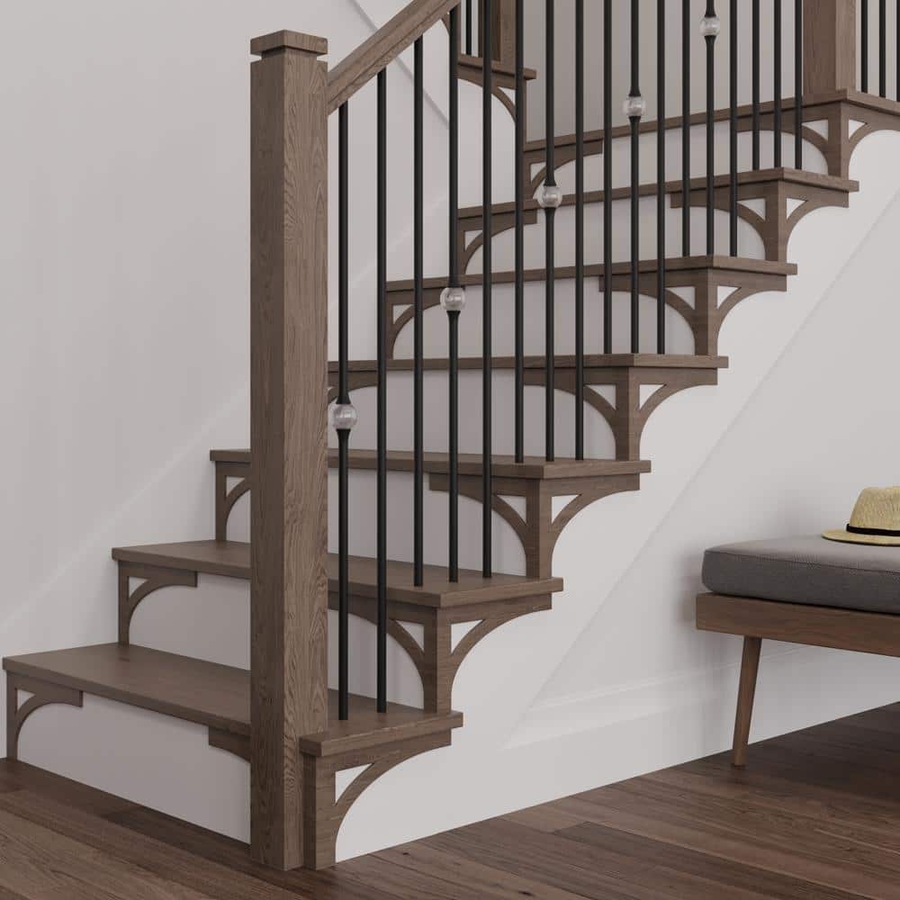 #54 8.125 in. x 11.50 in. x 0.25 in. Birch Stair Bracket Left