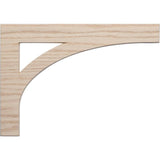 #54 8.125 in. x 11.50 in. x 0.25 in. Birch Stair Bracket Right