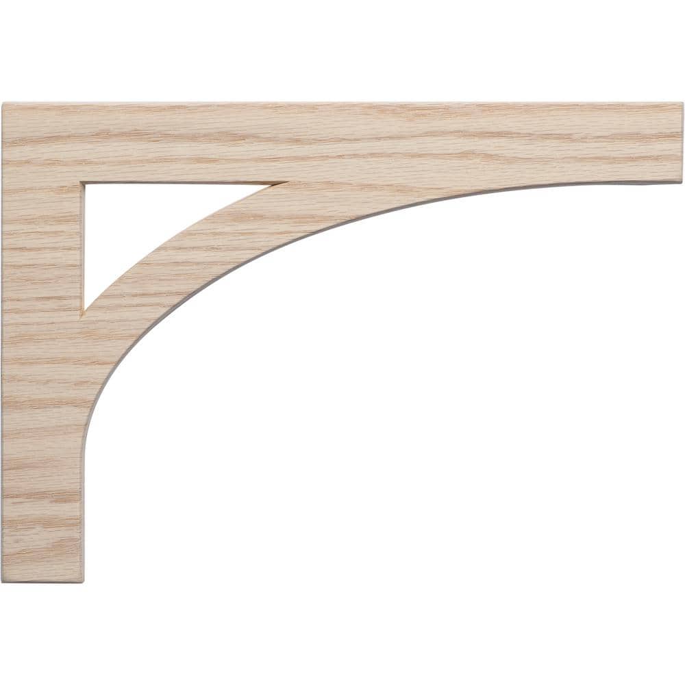 #54 8.125 in. x 11.50 in. x 0.25 in. Oak Stair Bracket Right