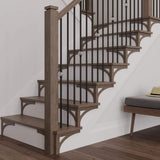 #54 8.125 in. x 11.50 in. x 0.25 in. Oak Stair Bracket Right