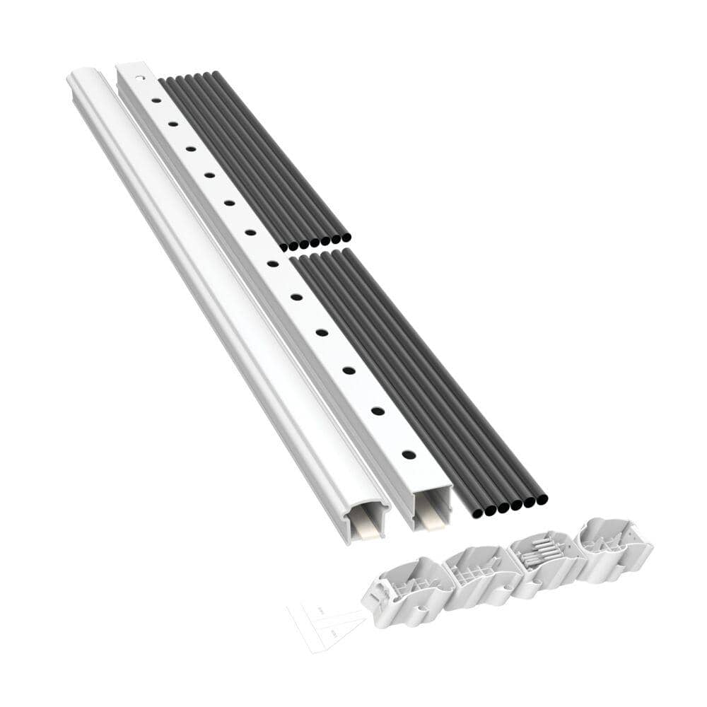 Bella Premier Series 6 ft. x 36 in. White Vinyl Stair Rail Kit with Aluminum Balusters