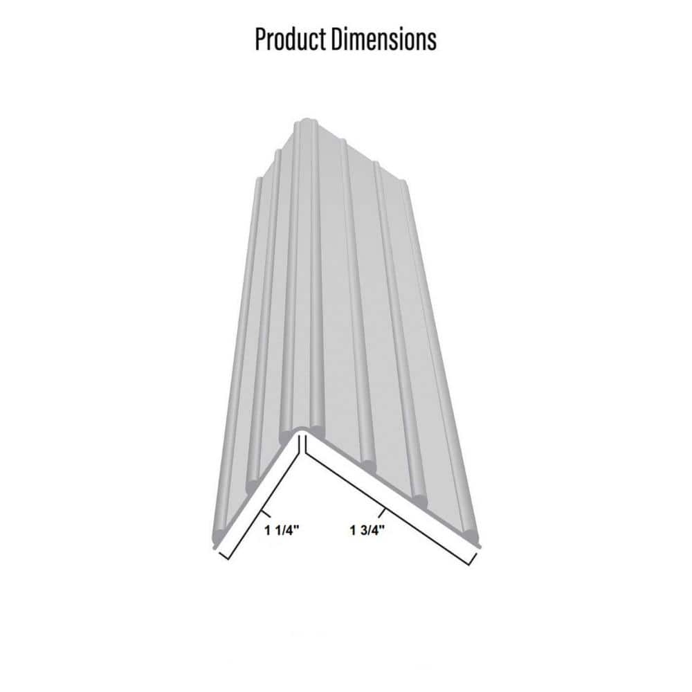 8 ft. Grey Rigid PVC Edge Trim Cover for Deck-Top Board Covers (5-Pack)