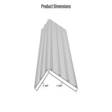 8 ft. Grey Rigid PVC Edge Trim Cover for Deck-Top Board Covers (5-Pack)