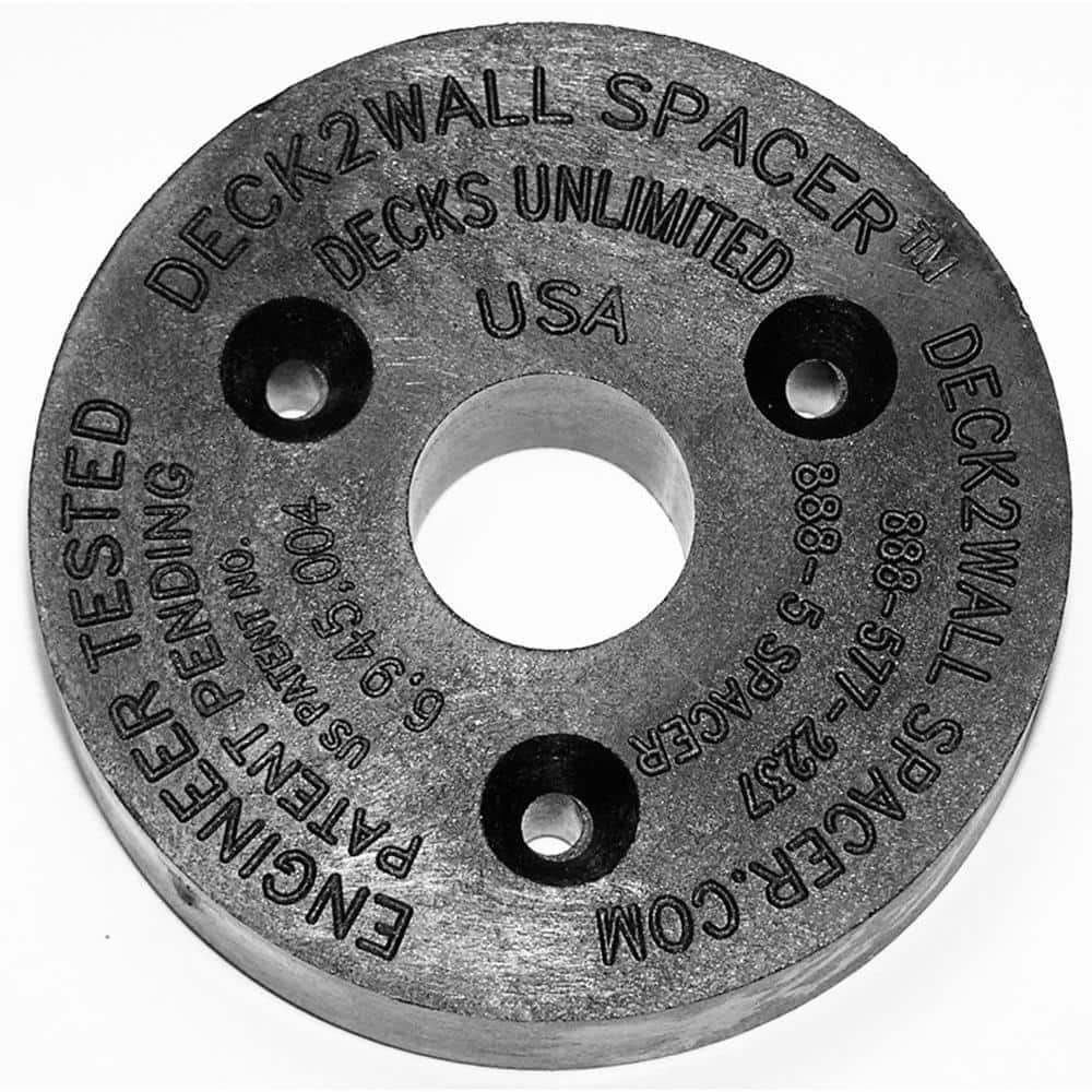 Deck2Wall Spacer Black Polypropylene Spacer 2-1/2 in. Diameter 5/8 in. thick 100 Per Box