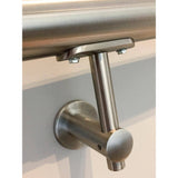 Round Bracket for Flat and Round Tube 2.5 in. Stainless Steel Handrail Wall Bracket