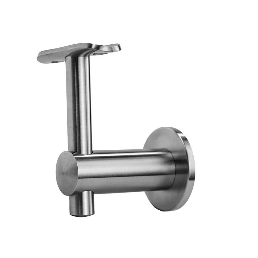 Round Bracket for Flat and Round Tube 2.5 in. Stainless Steel Handrail Wall Bracket