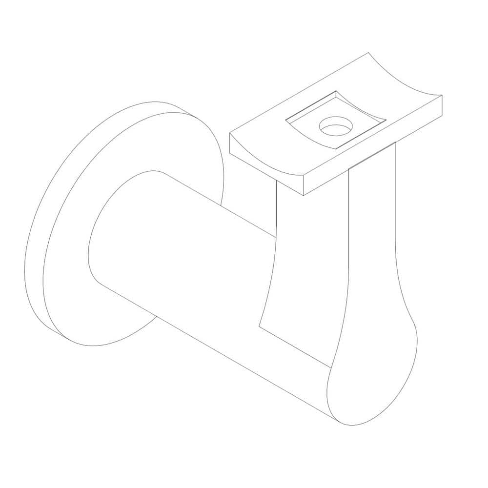 Round Slim 2.5 in. Stainless Steel Handrail Wall Bracket