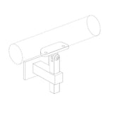 Square With Flat Bottom 2.5 in. Stainless Steel Handrail Wall Bracket