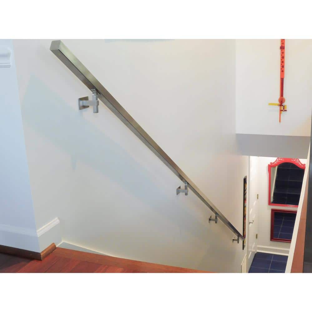 Square Magnetar 2.5 in. Stainless Steel Handrail Wall Bracket
