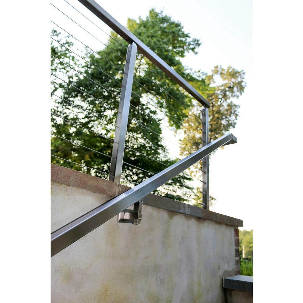 Square Magnetar 2.5 in. Stainless Steel Handrail Wall Bracket