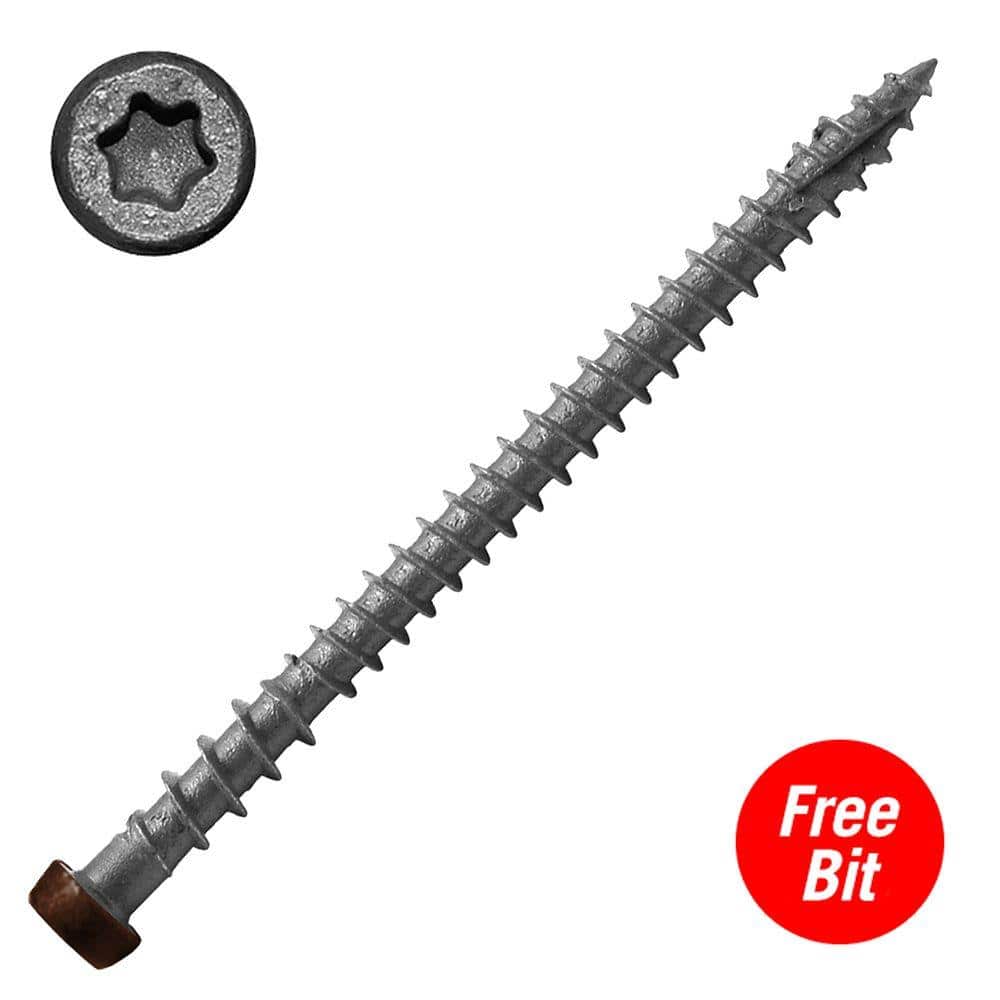 DeckLok #10 x 2-3/4 in. Star Drive Self-Countersinking Flat Head ACQ Compatible Fire Pit Composite Deck Screws (75 per Pack)