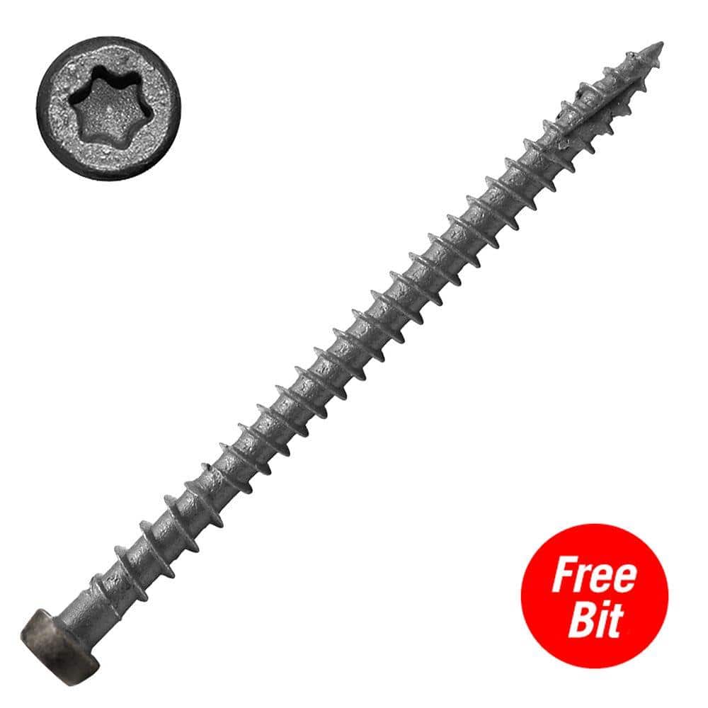 DeckLok #10 x 2-3/4 in. Star Drive Self-Countersinking Flat Head ACQ Compatible Gravel Path Composite Deck Screws (75 per Pack)