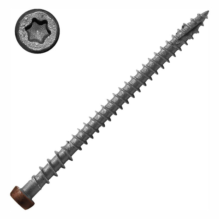 DeckLok #10 x 2-3/4 in. Star Drive Self-Countersinking Flat Head ACQ Compatible Redwood Composite Deck Screws (75 per Pack)