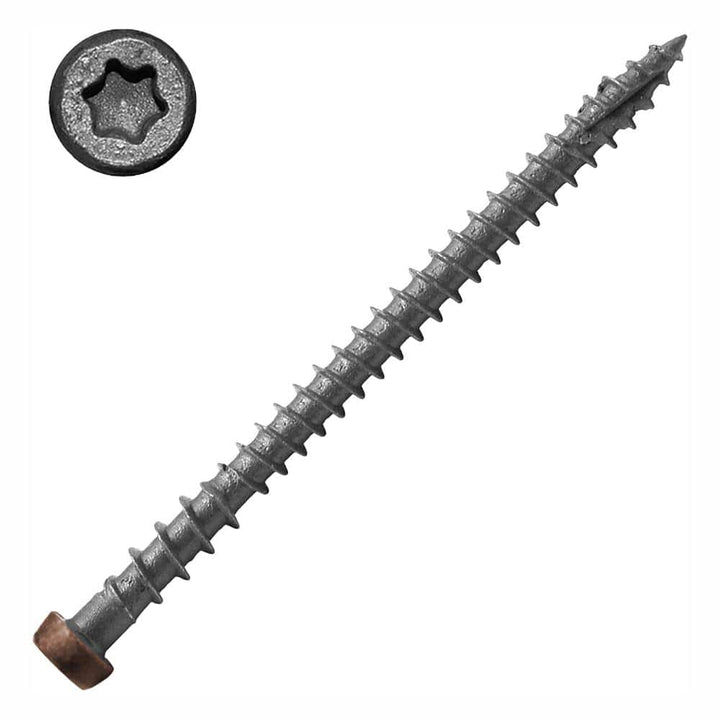 DeckLok #10 x 2-3/4 in. Star Drive Self-Countersinking Flat Head ACQ Compatible Teak Composite Deck Screws (75 per Pack)