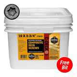 DeckLok #10 x 2-3/4 in. Star Drive Self-Countersinking Flat Head ACQ Compatible Vintage Lantern Composite Deck Screws (75-Piece)