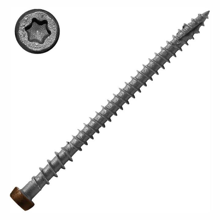 DeckLok #10 x 2-3/4 in. Star Drive Self-Countersinking Flat Head ACQ Compatible Walnut Composite Deck Screws (75 per Pack)