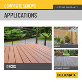 DECKMATE #10 x 2-1/2 in. Brown Star Pan-Head Composite Deck Screws 5 lbs.-Box (375-Piece)