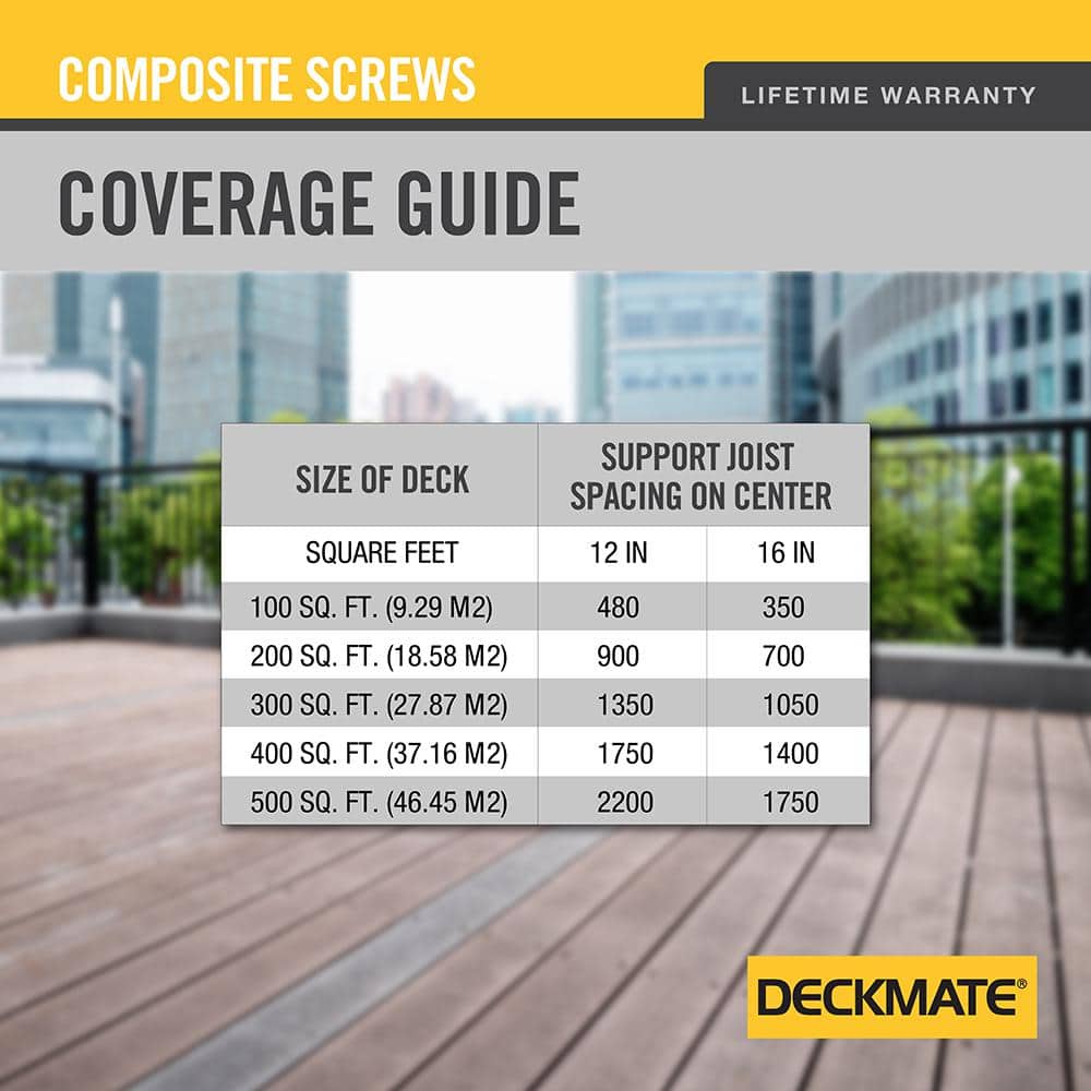 DECKMATE #10 x 2-1/2 in. Brown Star Pan-Head Composite Deck Screws 5 lbs.-Box (375-Piece)