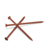 DECKMATE #10 x 4 in. Red Flat Head Square Drive Deck Screw 1 lb.-Box (147-Piece)