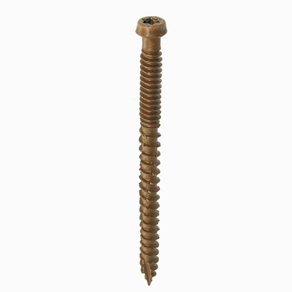 DECKMATE #9 x 3 in. Self-Starting Star-Drive Bugle Head Brown Composite Deck Screws (1 lb./65 pcs)