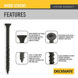 DECKMATE #9 2-1/2 in. Black Exterior Self-Starting Star Drive Flat-Head Deck Screw 1 lb.-Box (87-Piece)