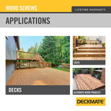 DECKMATE #10 x 4 in. Tan Star Flat Head Square Drive Deck Screw 1 lb.-Box (44-Piece)