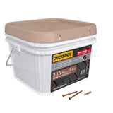 DECKMATE #9 x 2-1/2 in. Red Exterior Self-Starting Star Flat-Head Wood Deck Screws25 lbs box (1823 pcs)