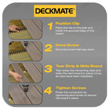DECKMATE Collated Universal Hidden Deck Fasteners for Grooved Decking Black 55 sq. ft. Coverage (96-Pack)