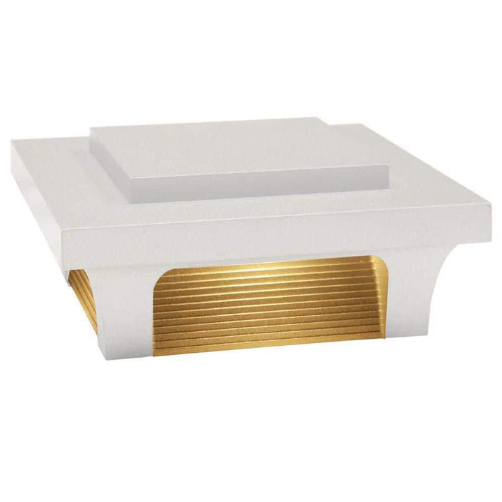 Deckorators Luna 2.5 in. x 2.5 in. Textured White Low Voltage Post Cap
