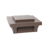 Deckorators Luna 2.5 in. x 2.5 in. Weathered Brown Low Voltage Post Cap