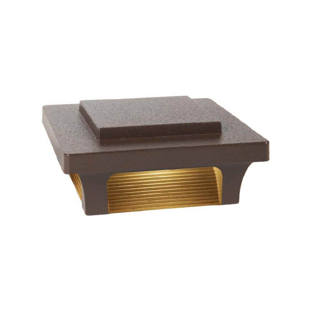 Deckorators Luna 2.5 in. x 2.5 in. Weathered Brown Low Voltage Post Cap