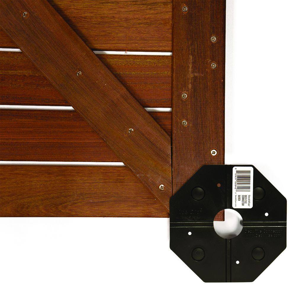 DeckWise WiseTile Shadowline Black Hardwood Deck Tile Connector