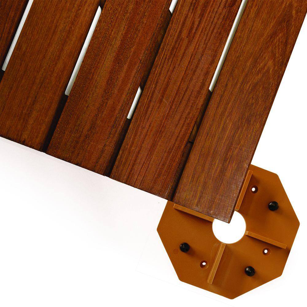 DeckWise WiseTile Hardwood Brown Hardwood Deck Tile Connector
