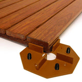 DeckWise WiseTile Hardwood Brown Hardwood Deck Tile Connector