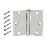 3-1/2 in. Satin Brass 5/8 in. Radius Door Hinges Value Pack (12-Pack) - Super Arbor