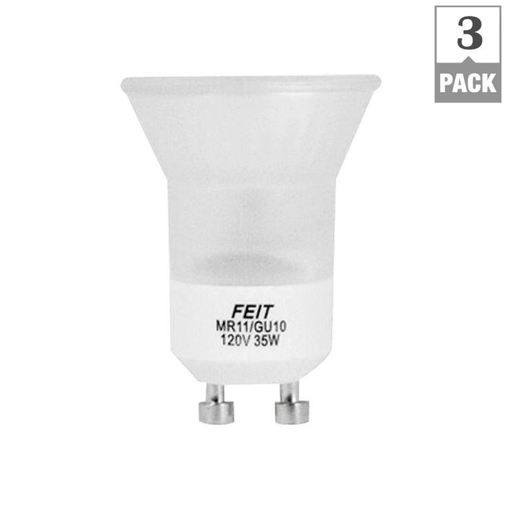 Feit Electric 35-Watt Equivalent MR11 GU10 Dimmable CEC Title 24 Compliant LED 90+ CRI Flood Light Bulb Bright White (3-Pack)