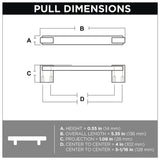 Industrial Insert 4 or 5-1/16 in. (102 or 128mm) Heirloom Silver and Matte Black Dual Mount Drawer Pull - Super Arbor