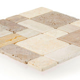 Jeffrey Court Brick Medley 12 in. x 12 in. x 9 mm Honed Travertine Mosaic Floor and Wall Tile