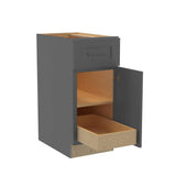 Home Decorators Collection Grayson 15 in. W x 24 in. D x 34.5 in. H Assembled Plywood Base Kitchen Cabinet in Deep Onyx