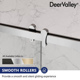 DEERVALLEY 60 in. W x 76 in. H Double Sliding Framed Shower Door in Silver with 3/8 in. (10 mm) Clear Glass