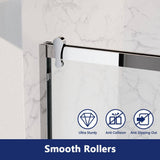 DEERVALLEY 60 in. W x 76 in. H Double Sliding Framed Shower Door in Silver with 3/8 in. (10 mm) Clear Glass