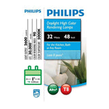 Philips 32-Watt 4 ft. Linear T8 ALTO Fluorescent Tube Light Bulb Daylight (5000K) (2-Pack)
