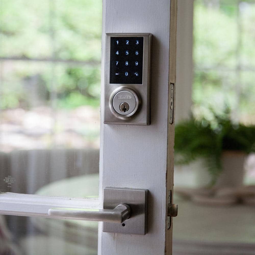 DELANEY HARDWARE Polished Chrome Touchscreen Z-Wave Smartlock Single Cylinder Deadbolt