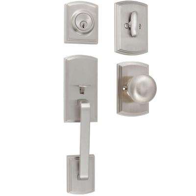 Sure-Loc Hardware 
    Sandstone Vintage Bronze Single-Cylinder Keyed Entrance Leverset with Deadbolt, Left-Handed - Super Arbor