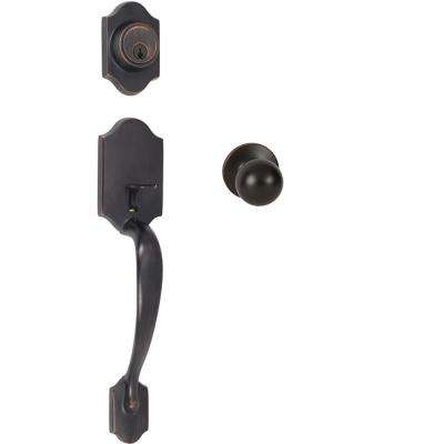 Schlage 
    Addison Satin Nickel Dummy Door Handleset with Hobson Glass Door Knob and Kinsler Trim - Super Arbor
