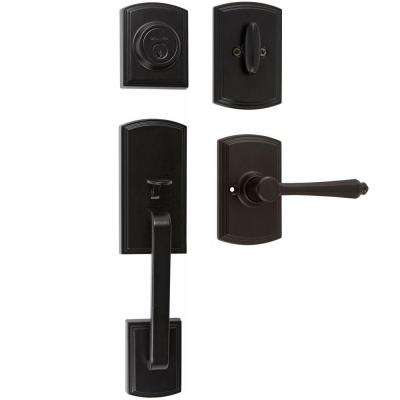 Baldwin 
    Logan Single Cylinder Oil Rubbed Bronze Door Handleset with Egg Door Knob - Super Arbor